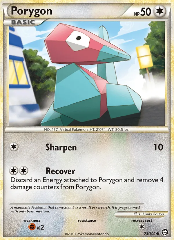 Carta Porygon, número 73/102 da coleção Triunfante