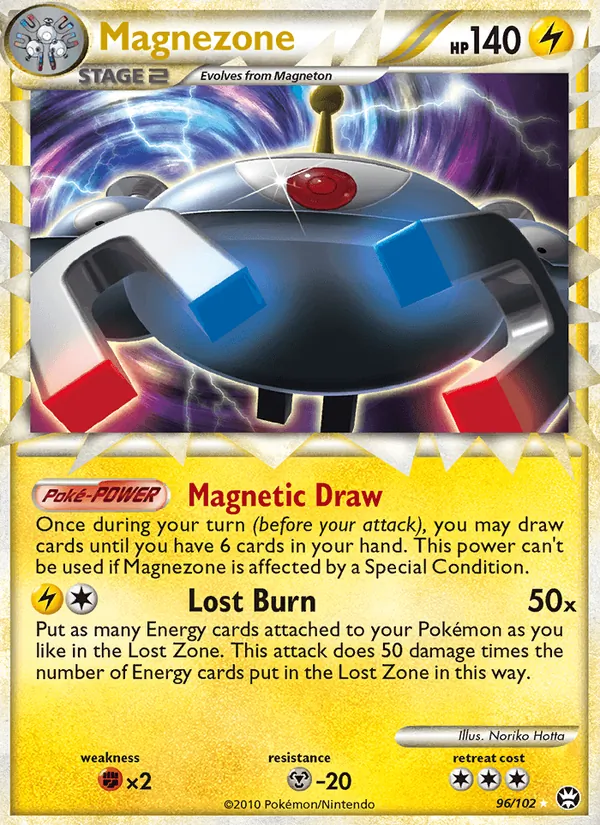 Carta Magnezone, número 96/102 da coleção Triunfante