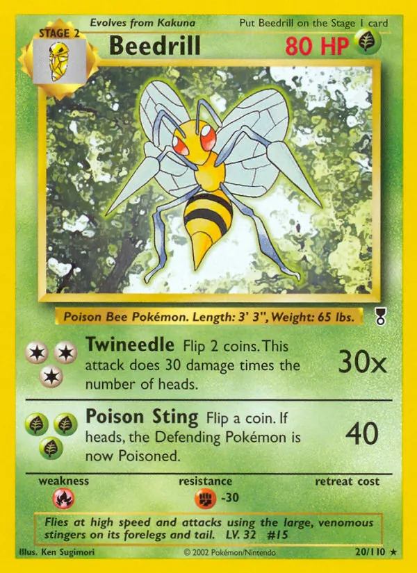 Carta Beedrill, número 20/110 da coleção Legendary Collection