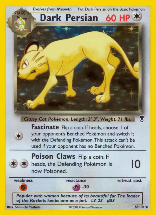 Carta Dark Persian, número 6/110 da coleção Legendary Collection