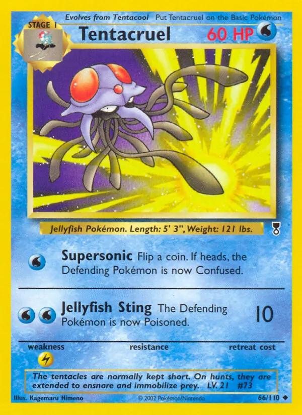 Carta Tentacruel, número 66/110 da coleção Legendary Collection