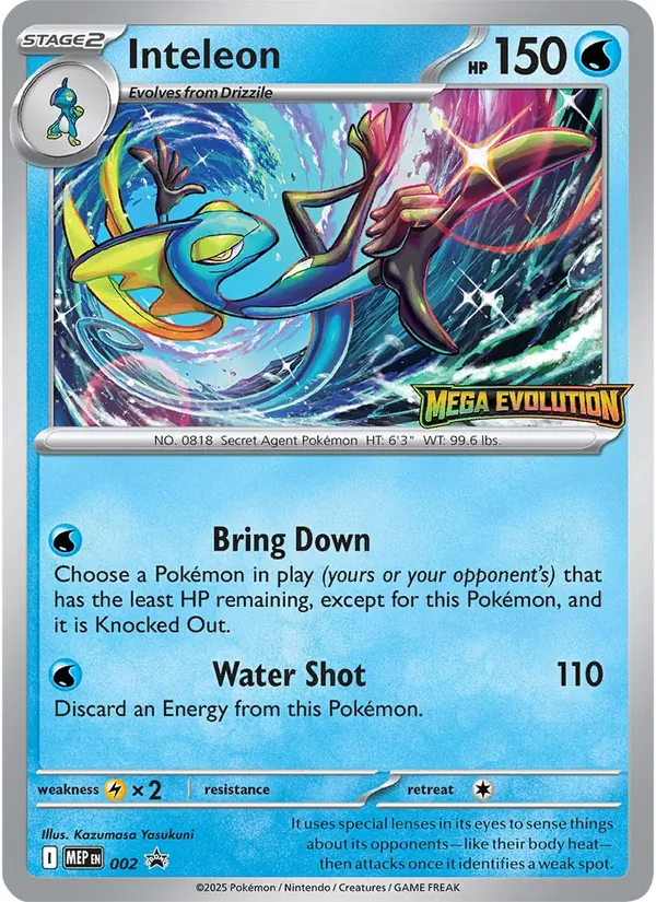 Carta Inteleon, número 002/0 da coleção MEP Black Star Promos