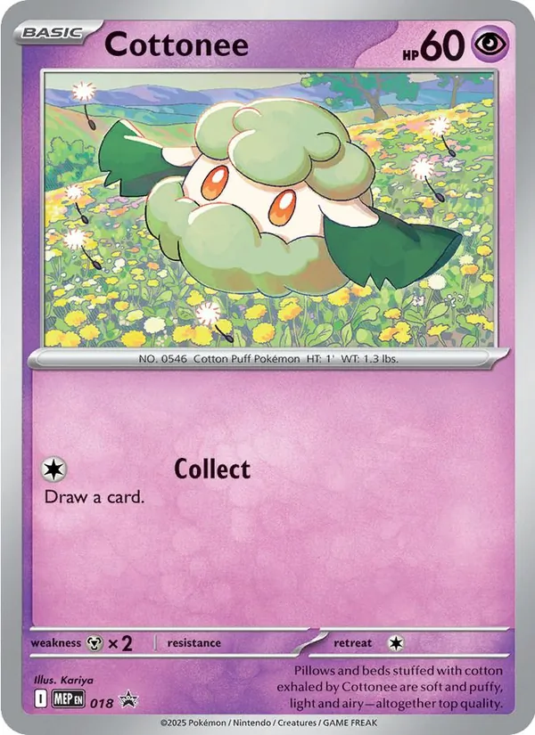 Carta Cottonee, número 018/0 da coleção MEP Black Star Promos