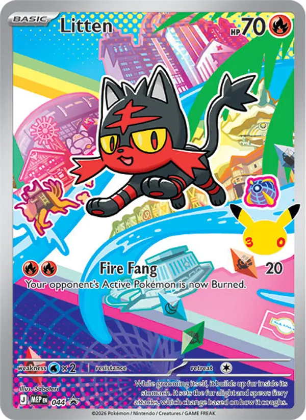 Carta Litten, número 044 da coleção MEP Black Star Promos