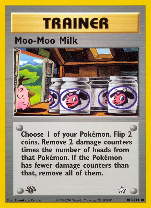 Carta Moo-Moo Milk, número 101/111 da coleção Neo Genesis