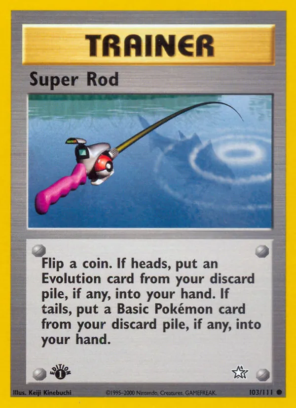 Carta Super Rod, número 103/111 da coleção Neo Genesis