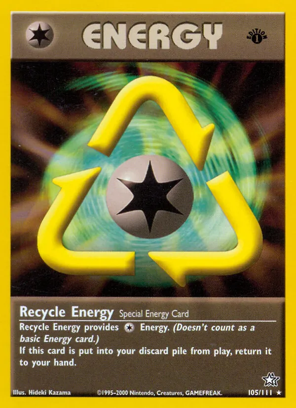 Carta Recycle Energy, número 105/111 da coleção Neo Genesis