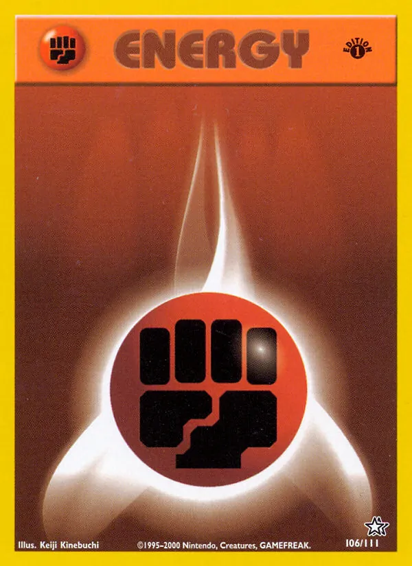 Carta Fighting Energy, número 106/111 da coleção Neo Genesis