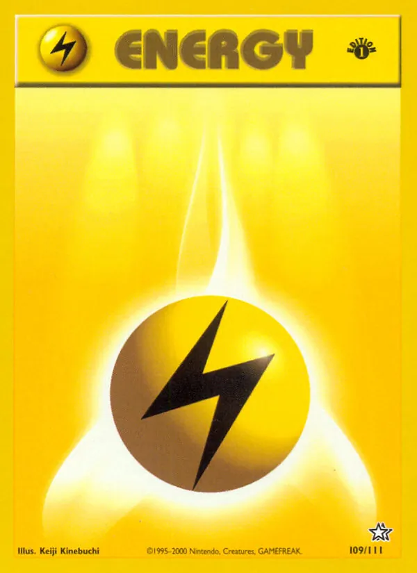 Carta Lightning Energy, número 109/111 da coleção Neo Genesis