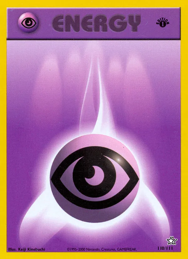 Carta Psychic Energy, número 110/111 da coleção Neo Genesis