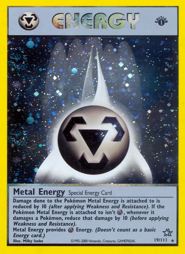 Carta Metal Energy, número 19/111 da coleção Neo Genesis
