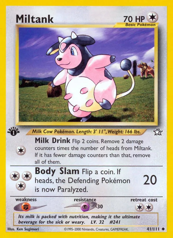 Carta Miltank, número 41/111 da coleção Neo Genesis