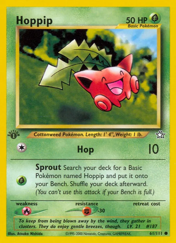Carta Hoppip, número 61/111 da coleção Neo Genesis