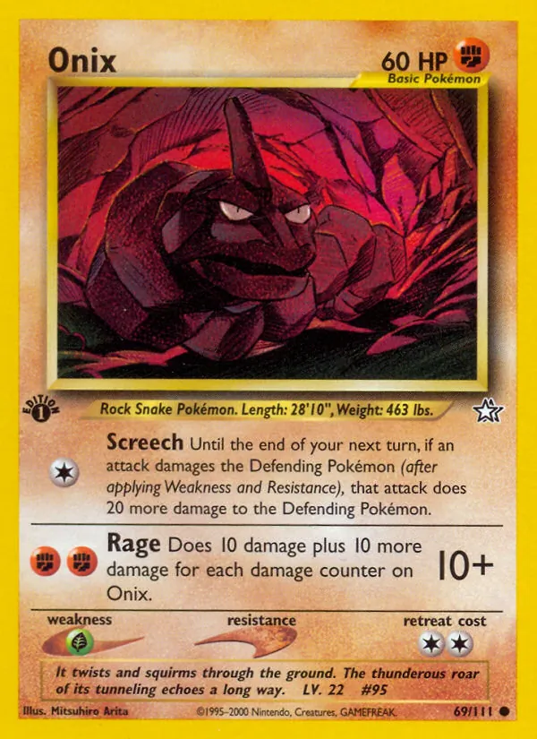 Carta Onix, número 69/111 da coleção Neo Genesis