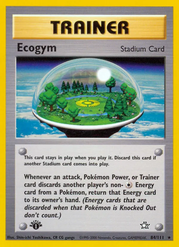 Carta Ecogym, número 84/111 da coleção Neo Genesis