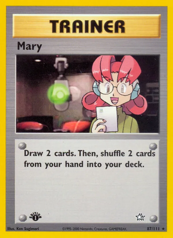 Carta Mary, número 87/111 da coleção Neo Genesis