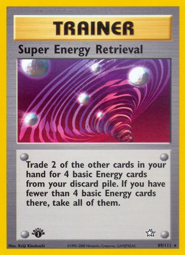 Carta Super Energy Retrieval, número 89/111 da coleção Neo Genesis