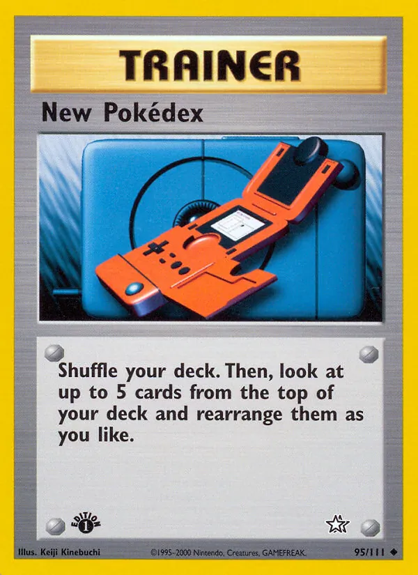 Carta New Pokédex, número 95/111 da coleção Neo Genesis