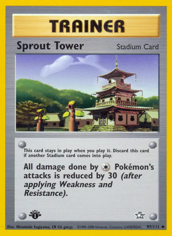 Carta Sprout Tower, número 97/111 da coleção Neo Genesis
