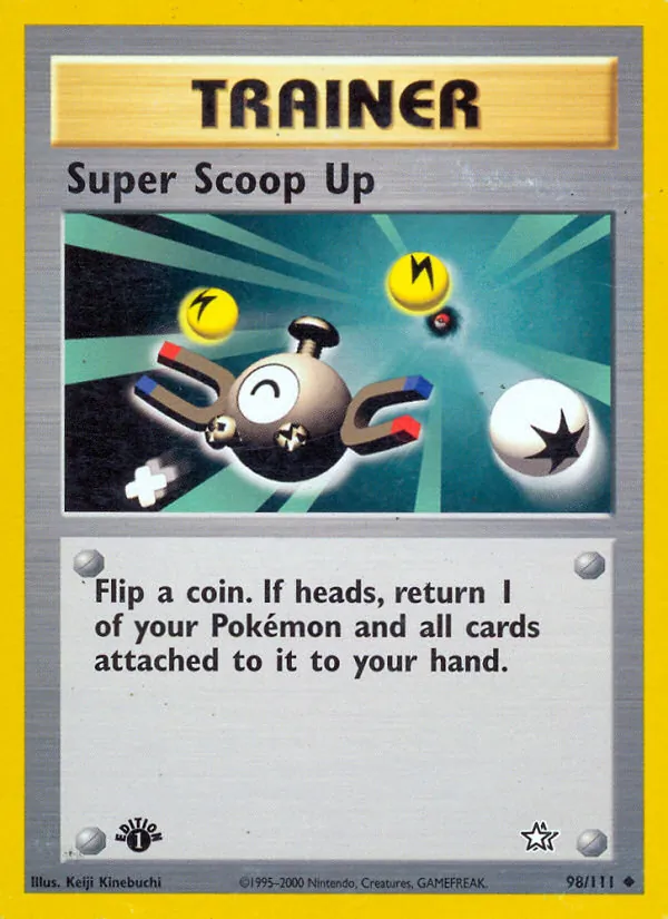 Carta Super Scoop Up, número 98/111 da coleção Neo Genesis