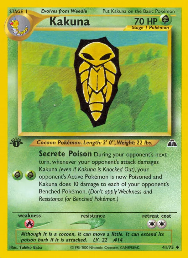 Carta Kakuna, número 41/75 da coleção Neo Discovery