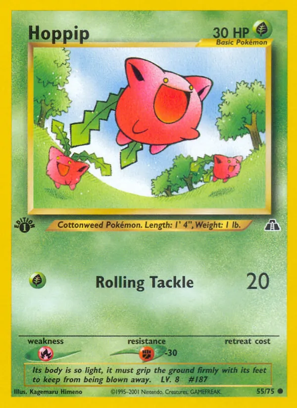 Carta Hoppip, número 55/75 da coleção Neo Discovery
