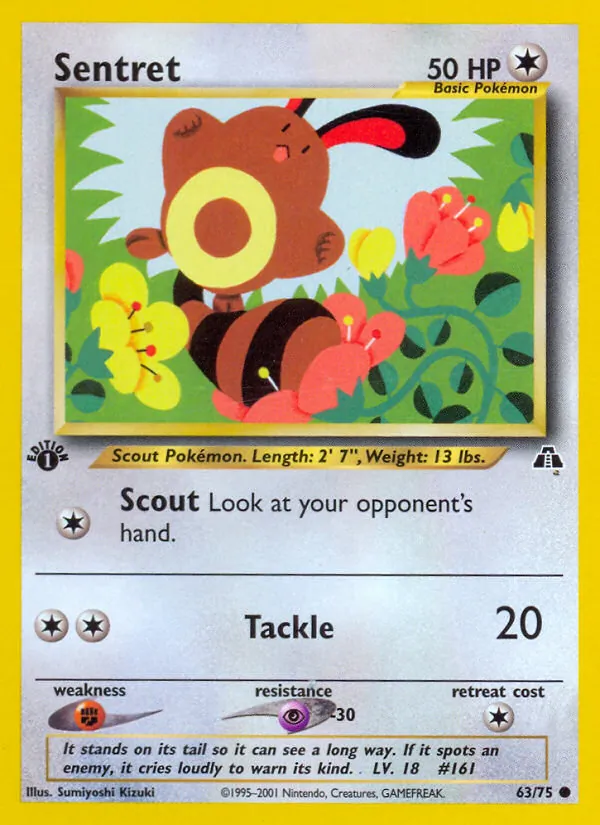 Carta Sentret, número 63/75 da coleção Neo Discovery