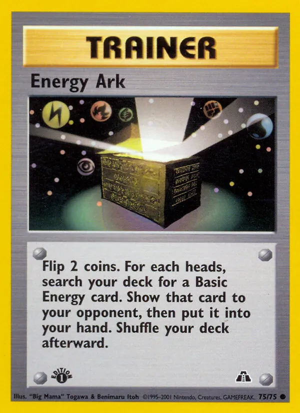 Carta Energy Ark, número 75/75 da coleção Neo Discovery