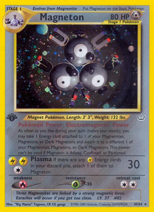 Carta Magneton, número 10/64 da coleção Neo Revelation