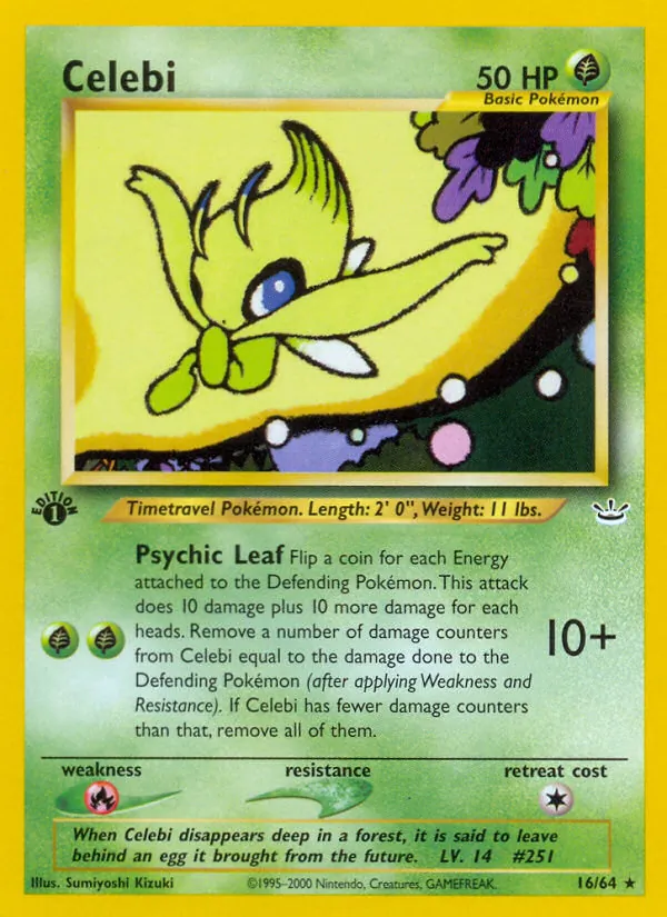 Carta Celebi, número 16/64 da coleção Neo Revelation
