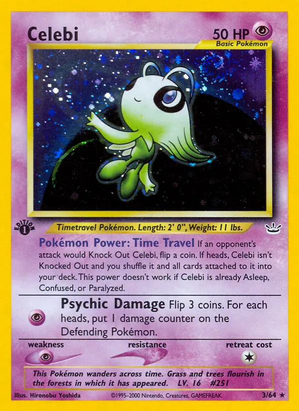 Carta Celebi, número 3/64 da coleção Neo Revelation