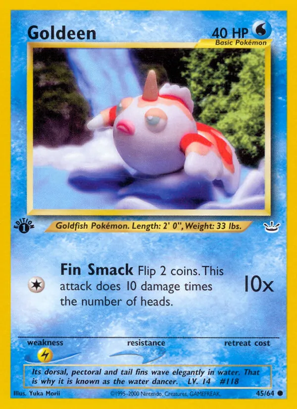 Carta Goldeen, número 45/64 da coleção Neo Revelation