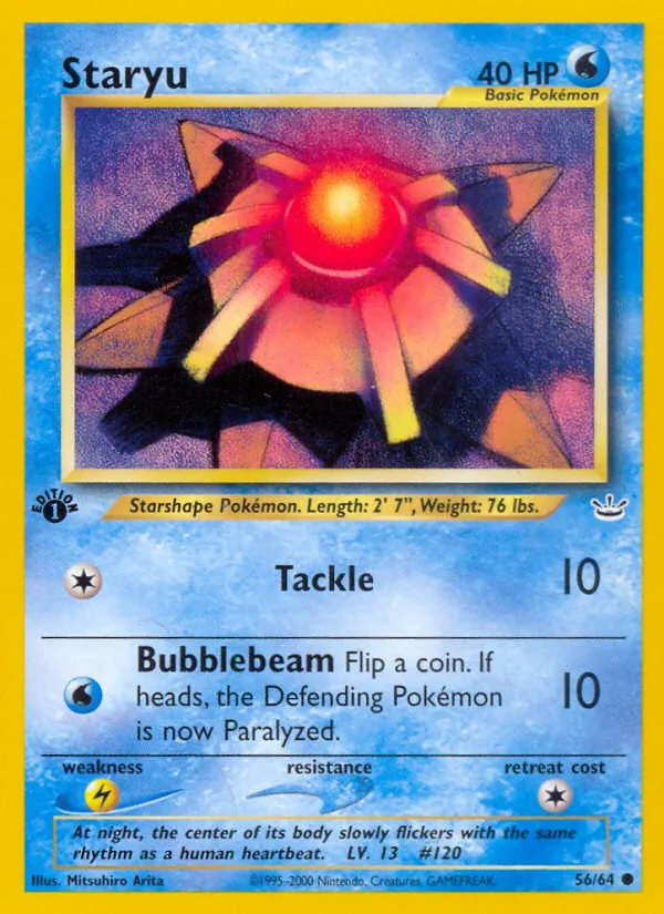 Carta Staryu, número 56/64 da coleção Neo Revelation