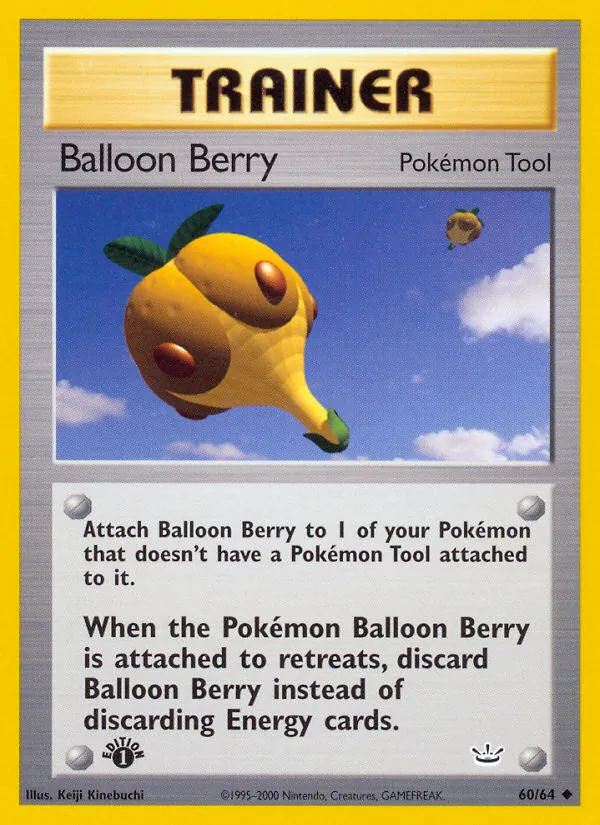 Carta Balloon Berry, número 60/64 da coleção Neo Revelation