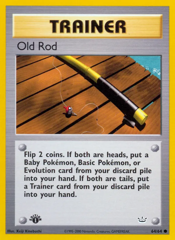 Carta Old Rod, número 64/64 da coleção Neo Revelation