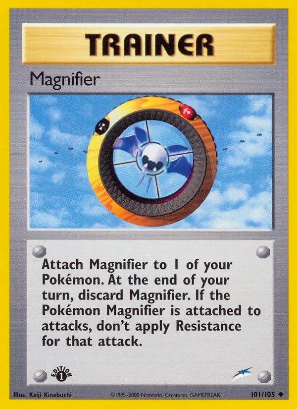 Carta Magnifier, número 101/105 da coleção Neo Destiny