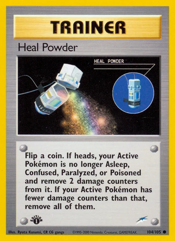 Carta Heal Powder, número 104/105 da coleção Neo Destiny