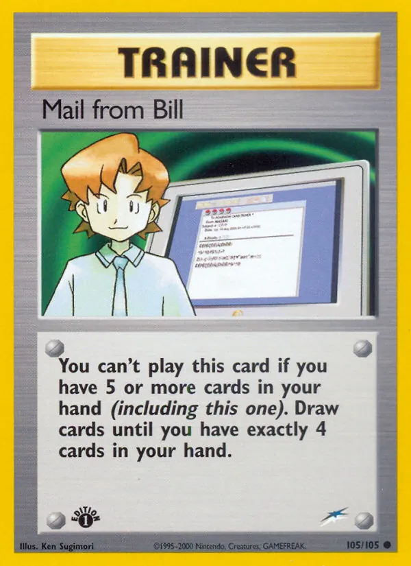Carta Mail from Bill, número 105/105 da coleção Neo Destiny