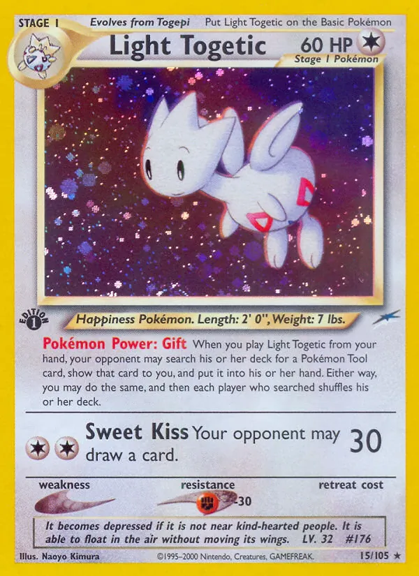 Carta Light Togetic, número 15/105 da coleção Neo Destiny