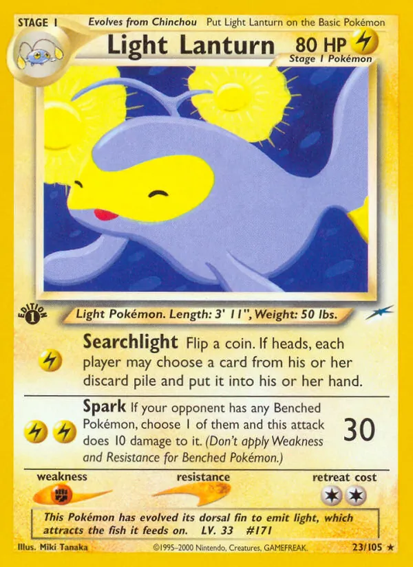 Carta Light Lanturn, número 23/105 da coleção Neo Destiny