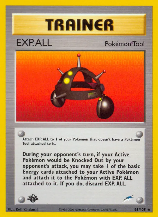 Carta EXP.ALL, número 93/105 da coleção Neo Destiny