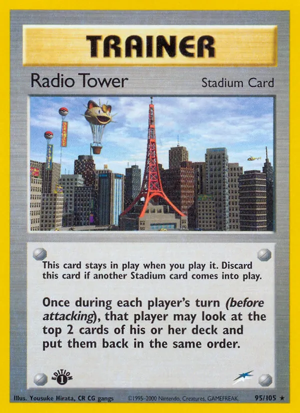 Carta Radio Tower, número 95/105 da coleção Neo Destiny
