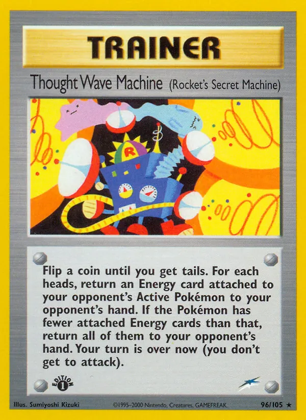 Carta Thought Wave Machine (Rocket's Secret Machine), número 96/105 da coleção Neo Destiny