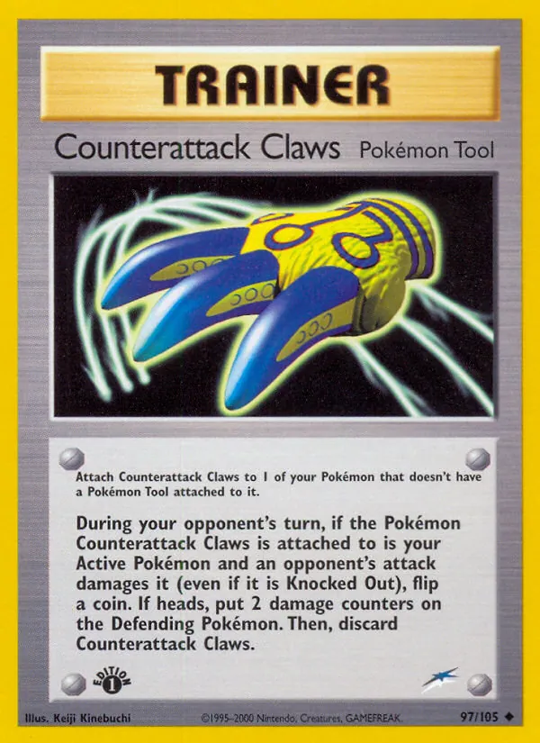 Carta Counterattack Claws, número 97/105 da coleção Neo Destiny