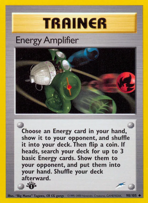 Carta Energy Amplifier, número 98/105 da coleção Neo Destiny