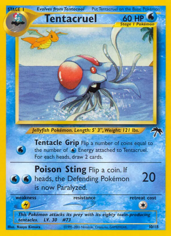 Carta Tentacruel, número 10/18 da coleção Southern Islands