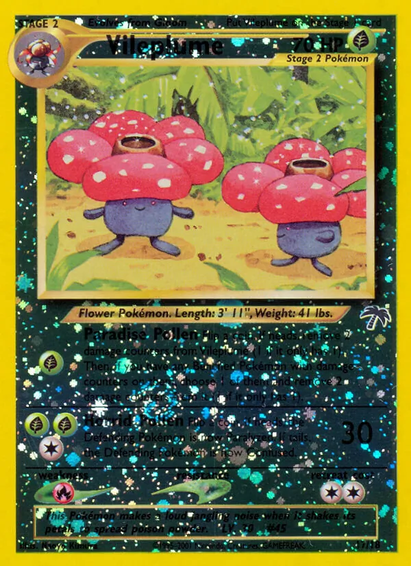 Carta Vileplume, número 17/18 da coleção Southern Islands