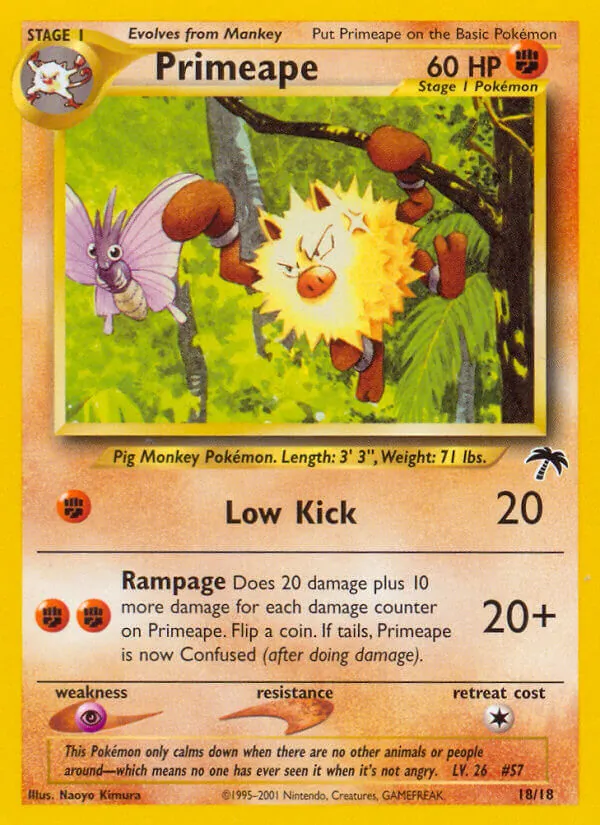 Carta Primeape, número 18/18 da coleção Southern Islands