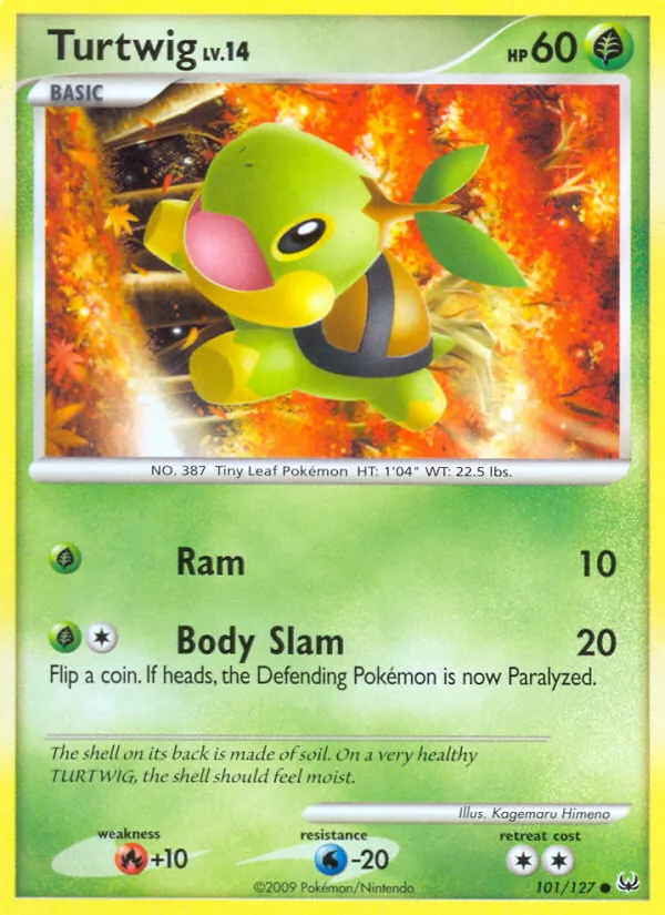 Carta Turtwig, número 101/127 da coleção Platinum