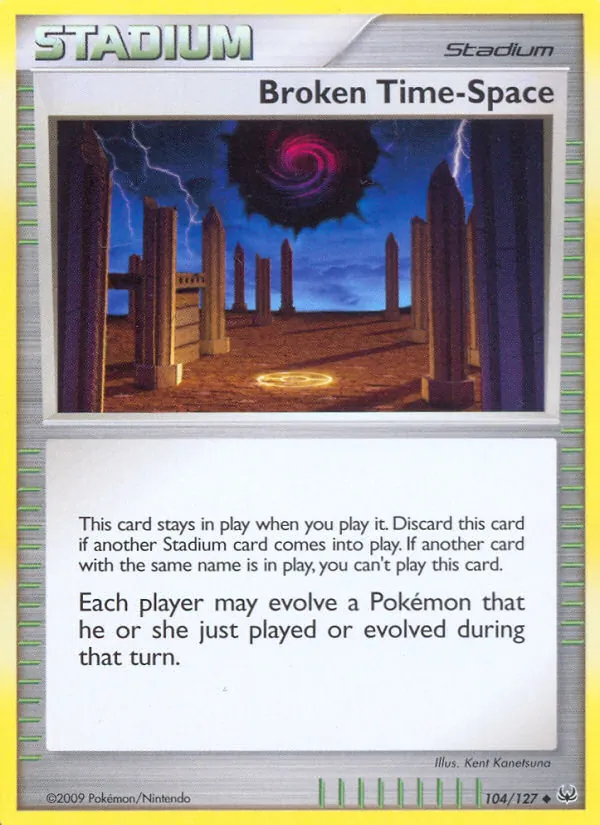 Carta Broken Time-Space, número 104/127 da coleção Platinum